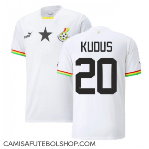 Camisa de time de futebol Gana Mohammed Kudus #20 Replicas 1º Equipamento Mundo 2022 Manga Curta